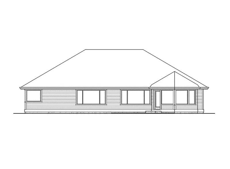 Traditional House Plan Rear Elevation - Gladiola Hill Craftsman Home 071D-0226 - Search House Plans and More