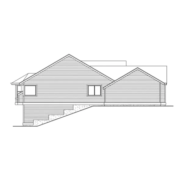 Ranch House Plan Left Elevation - Weyburn Craftsman Home 071D-0227 - Shop House Plans and More