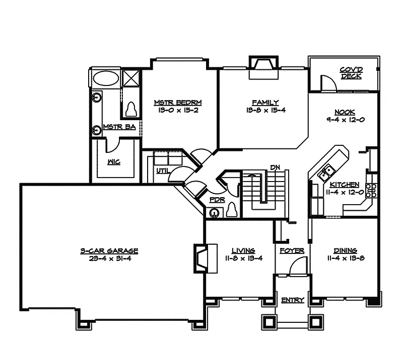 Craftsman House Plan First Floor - Armadale Rustic Home 071D-0228 - Search House Plans and More