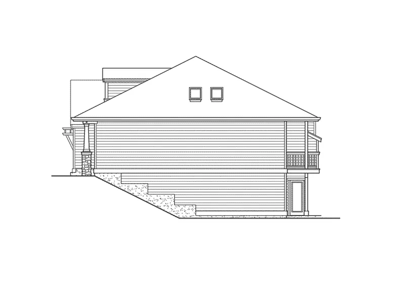 Craftsman House Plan Right Elevation - Twingate Craftsman Home 071D-0229 - Shop House Plans and More