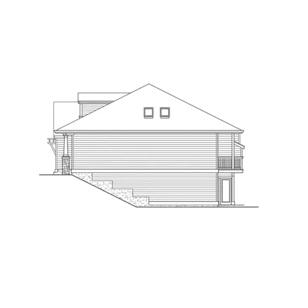 Arts & Crafts House Plan Right Elevation - Twingate Craftsman Home 071D-0229 - Shop House Plans and More