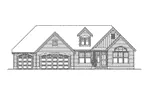 Ranch House Plan Front Elevation - Fox Valley Craftsman Ranch Home 071D-0230 - Search House Plans and More