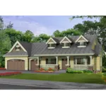 Country Craftsman Home Design With Triple Dormers