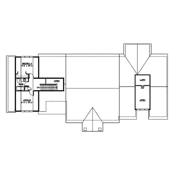 Country House Plan Second Floor - Manlyn Craftsman Home 071D-0232 - Shop House Plans and More