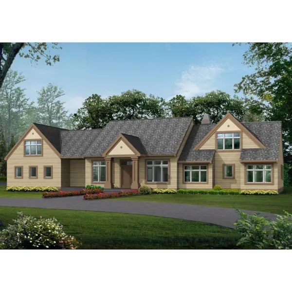 Sleek Craftsman House Plan With Prominent Windows