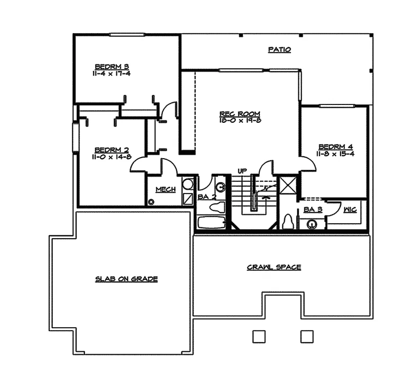 Luxury House Plan Lower Level Floor - Mabel Place Luxury Ranch Home 071D-0233 - Shop House Plans and More