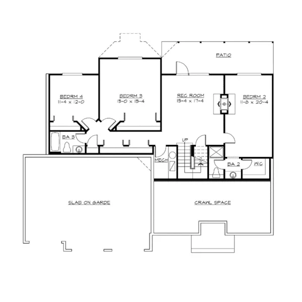 Country House Plan Second Floor - Fischer Craftsman Style Home 071D-0234 - Search House Plans and More