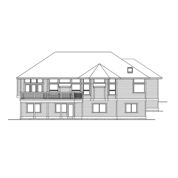 Country House Plan Rear Elevation - Fischer Craftsman Style Home 071D-0234 - Search House Plans and More