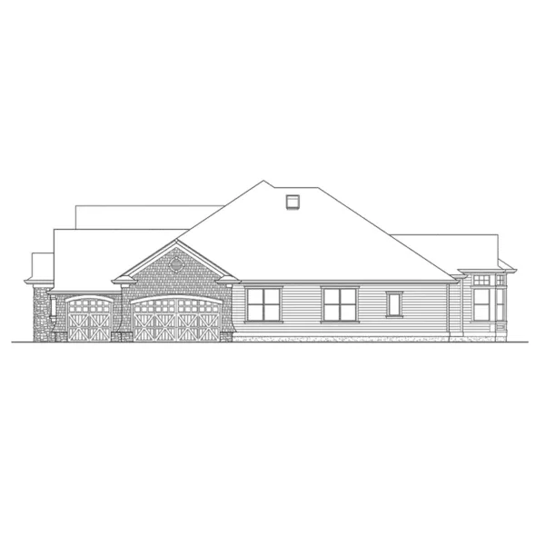 Arts & Crafts House Plan Right Elevation - Point Pleasant Craftsman Home 071D-0236 - Shop House Plans and More