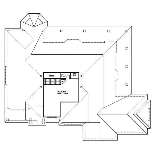 Shingle House Plan Second Floor - Floral Way Craftsman Home 071D-0237 - Search House Plans and More