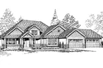 Luxury House Plan Front Image of House - Floral Way Craftsman Home 071D-0237 - Search House Plans and More