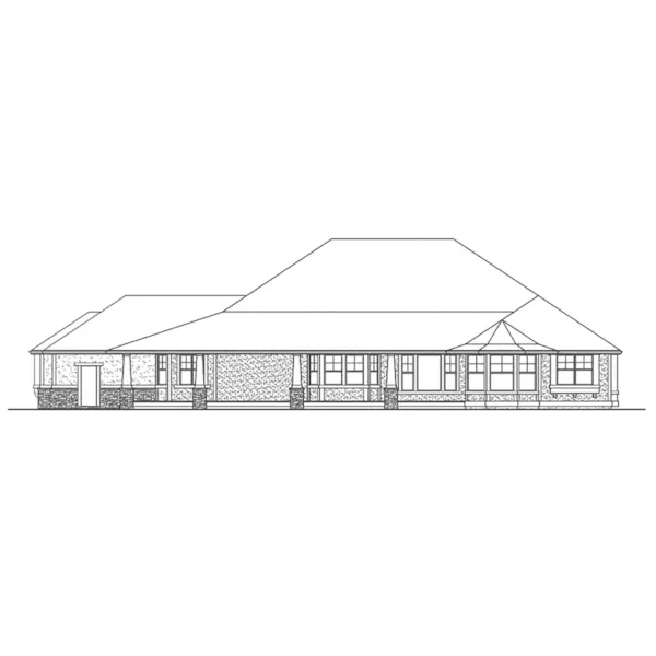 Shingle House Plan Rear Elevation - Floral Way Craftsman Home 071D-0237 - Search House Plans and More