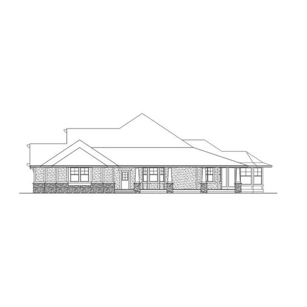 Shingle House Plan Right Elevation - Floral Way Craftsman Home 071D-0237 - Search House Plans and More