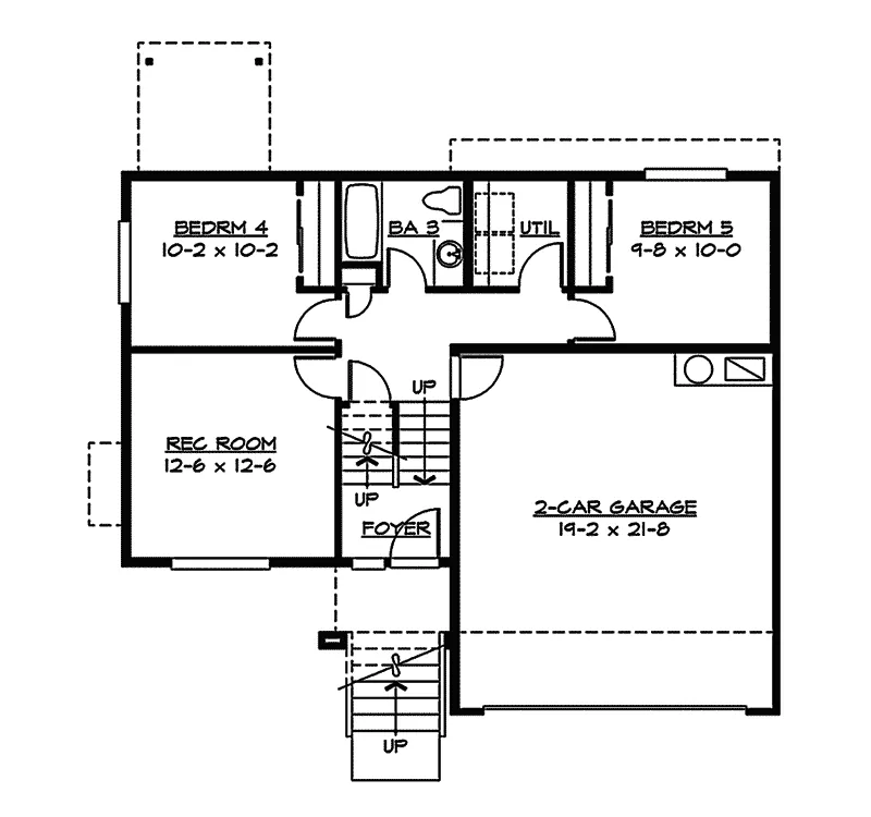 Traditional House Plan First Floor - Garden Park Split-Level Home 071D-0239 - Search House Plans and More