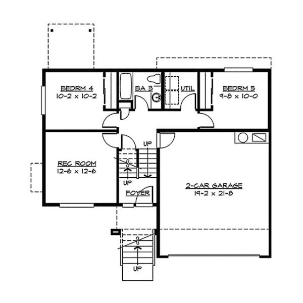 Traditional House Plan First Floor - Garden Park Split-Level Home 071D-0239 - Search House Plans and More