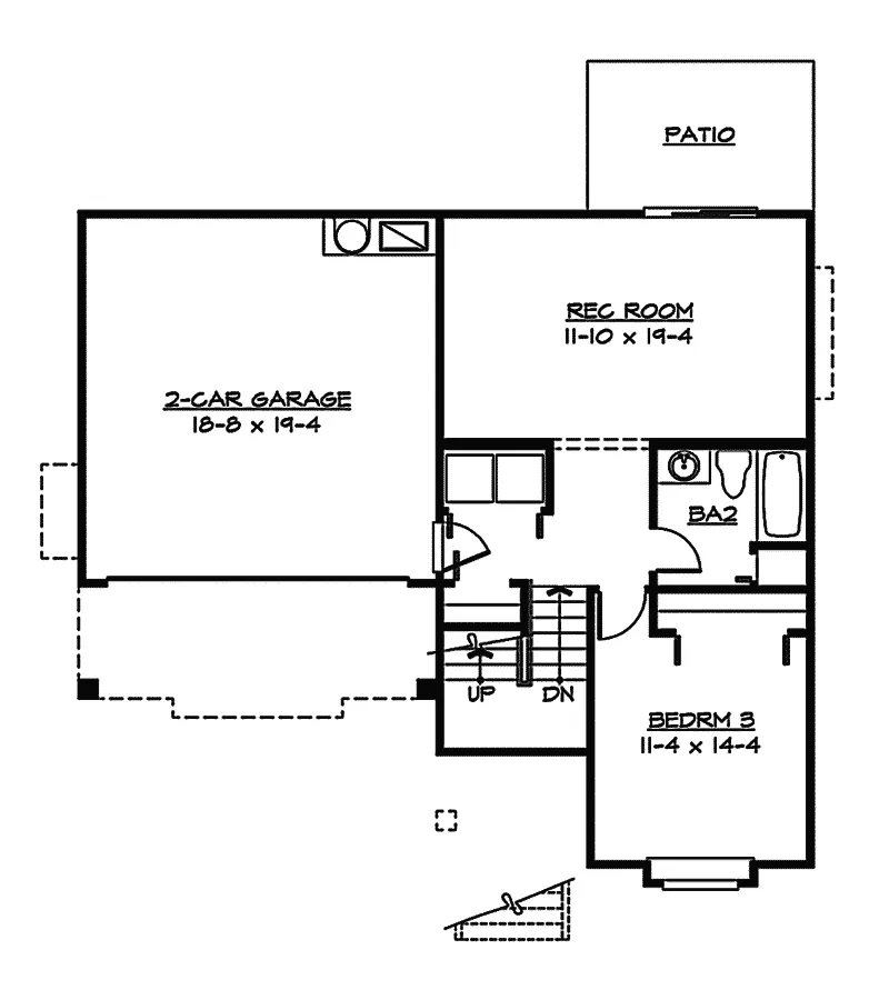 Shingle House Plan Second Floor - Salem Crest Split-Level Home 071D-0240 - Shop House Plans and More