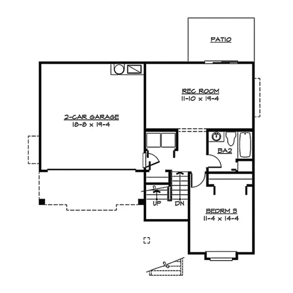 Arts & Crafts House Plan Second Floor - Salem Crest Split-Level Home 071D-0240 - Shop House Plans and More