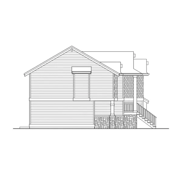 Arts & Crafts House Plan Left Elevation - Salem Crest Split-Level Home 071D-0240 - Shop House Plans and More