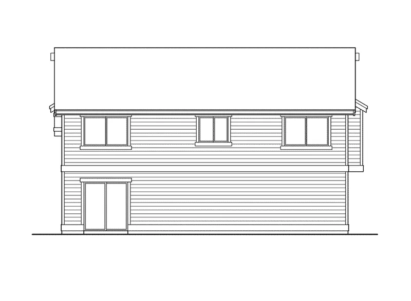 Shingle House Plan Rear Elevation - Salem Crest Split-Level Home 071D-0240 - Shop House Plans and More