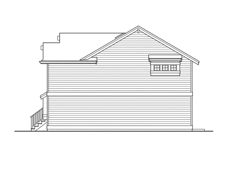 Shingle House Plan Right Elevation - Salem Crest Split-Level Home 071D-0240 - Shop House Plans and More