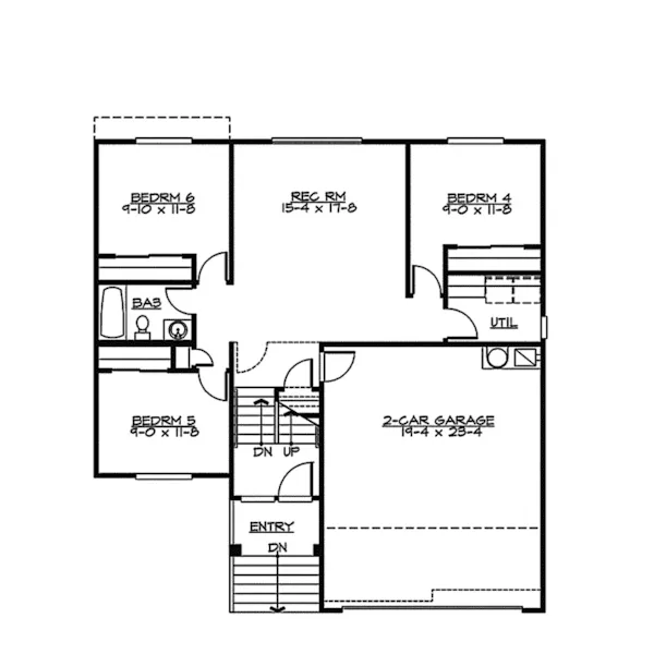 Traditional House Plan First Floor - Kendrick Traditional Style Home 071D-0243 - Search House Plans and More