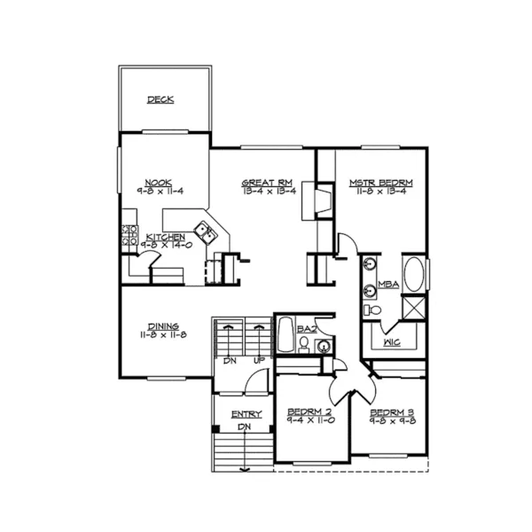 Traditional House Plan Second Floor - Kendrick Traditional Style Home 071D-0243 - Search House Plans and More