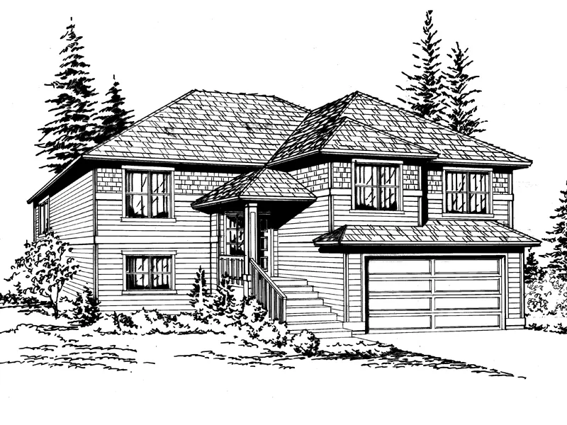 Traditional Style Two-Story Home Design