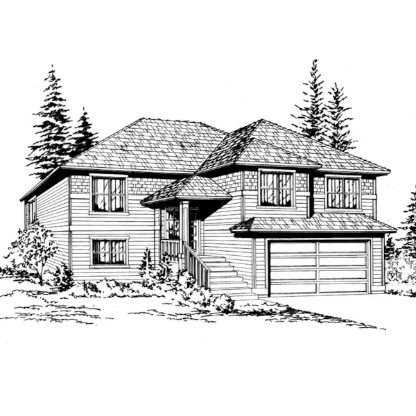 Traditional Style Two-Story Home Design