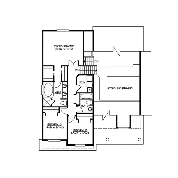 Country House Plan Second Floor - Riverchase Rustic Style Home 071D-0245 - Shop House Plans and More