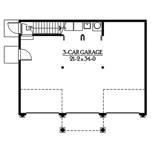 Shingle House Plan First Floor - Lida Apartment Garage 071D-0246 - Shop House Plans and More