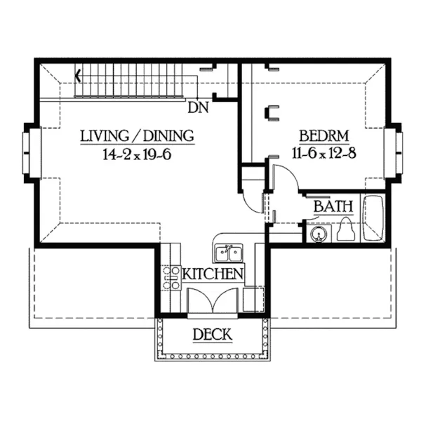 Shingle House Plan Second Floor - Lida Apartment Garage 071D-0246 - Shop House Plans and More