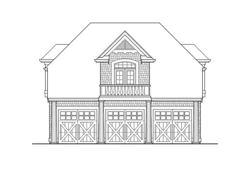 Shingle House Plan Front Elevation - Lida Apartment Garage 071D-0246 - Shop House Plans and More