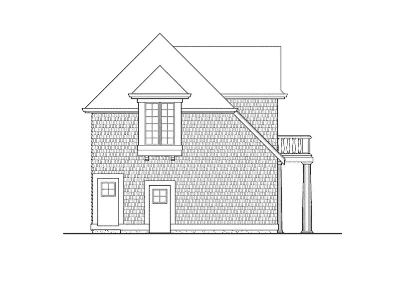 Shingle House Plan Left Elevation - Lida Apartment Garage 071D-0246 - Shop House Plans and More