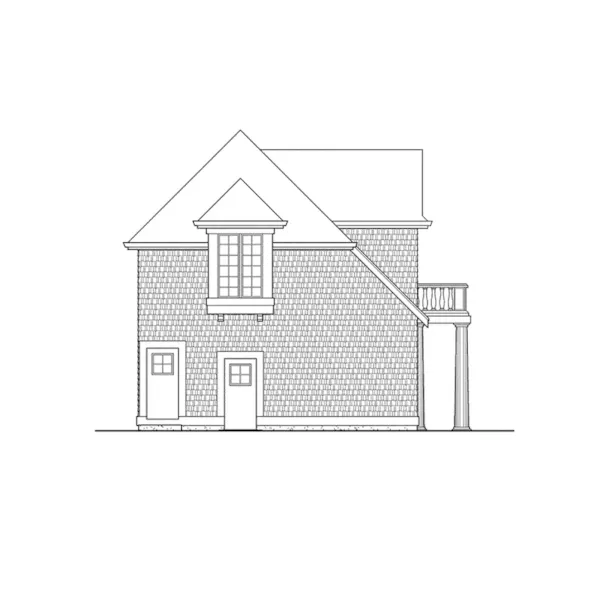 Shingle House Plan Left Elevation - Lida Apartment Garage 071D-0246 - Shop House Plans and More