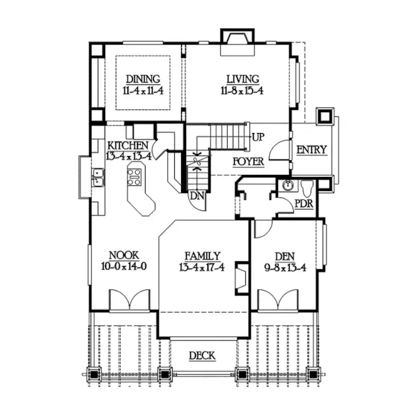 Southern House Plan First Floor - Lesparre Raised Craftsman Home 071D-0248 - Shop House Plans and More