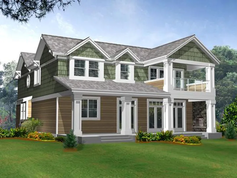 Lake House Plan Color Image of House - Fiddlecreek Ridge Craftsman 071D-0250 - Search House Plans and More