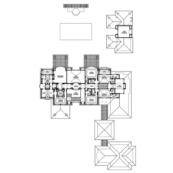 Traditional House Plan Second Floor - Parktowne Luxury Home 071S-0002 - Shop House Plans and More