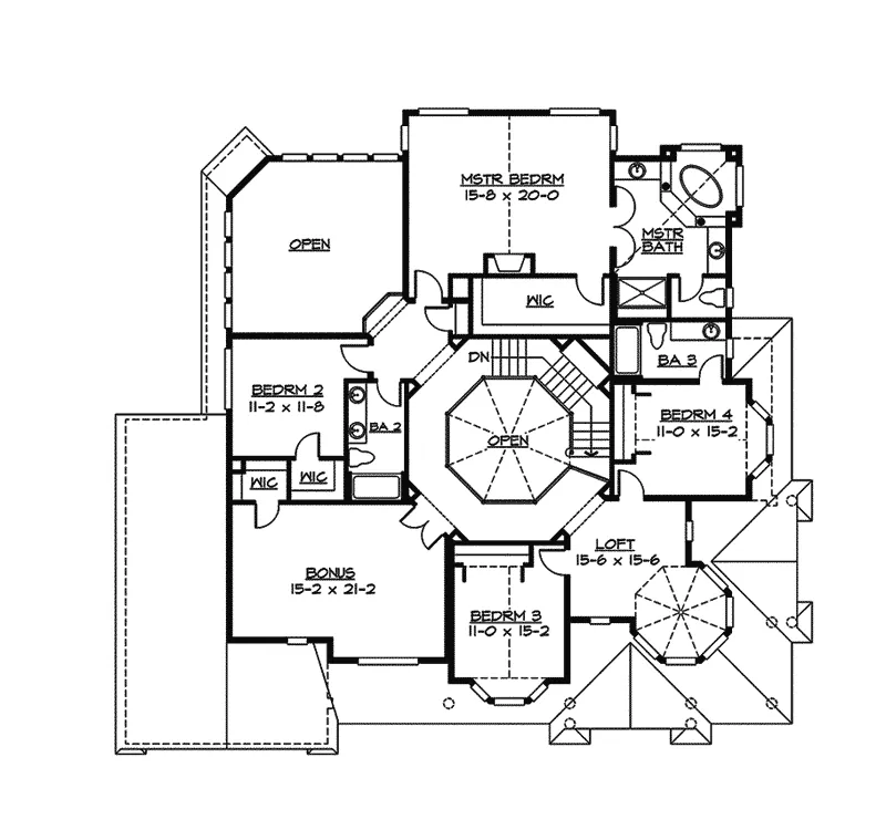 Farmhouse Plan Second Floor - Chambly Victorian Home 071S-0004 - Search House Plans and More
