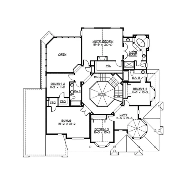 Shingle House Plan Second Floor - Chambly Victorian Home 071S-0004 - Search House Plans and More