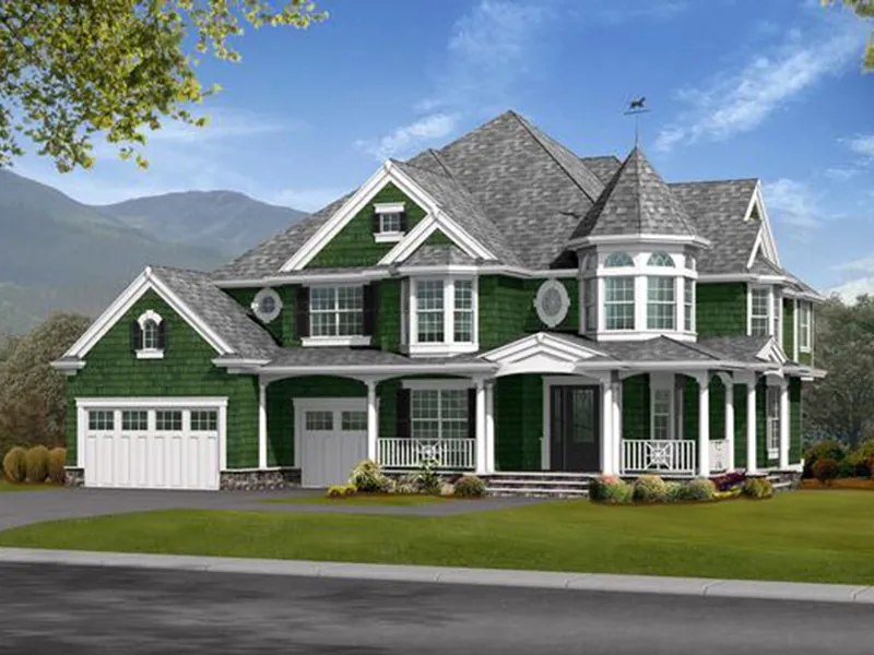 Farmhouse Plan Front Image - Chambly Victorian Home 071S-0004 - Search House Plans and More