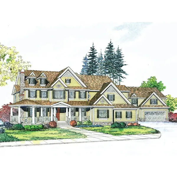 Colonial House Plan Front Image - Ossenfort Traditional Home 071S-0008 - Shop House Plans and More