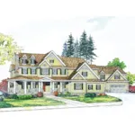 Colonial House Plan Front Image - Ossenfort Traditional Home 071S-0008 - Shop House Plans and More