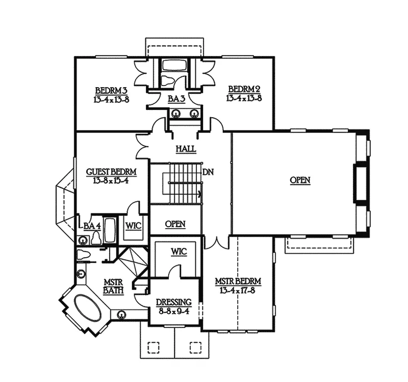 Luxury House Plan Second Floor - Wellsford Way Luxury Home 071S-0009 - Shop House Plans and More