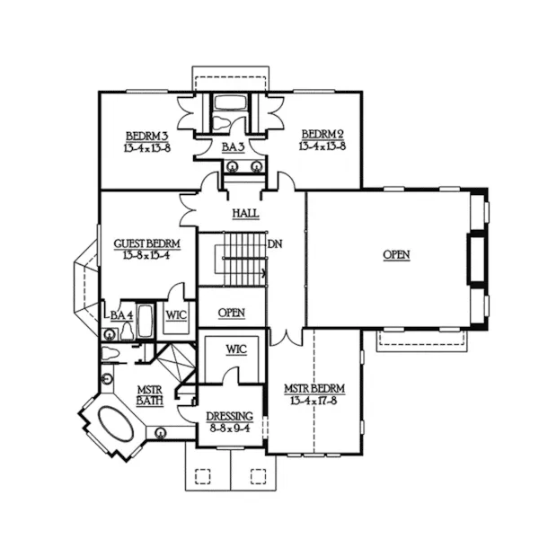 Luxury House Plan Second Floor - Wellsford Way Luxury Home 071S-0009 - Shop House Plans and More