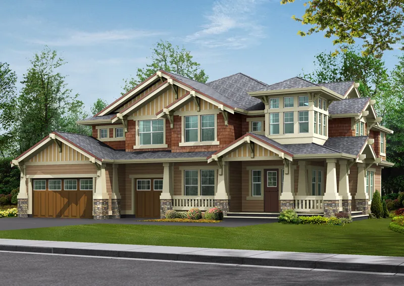 Rustic Wood Craftsman Style Home Design