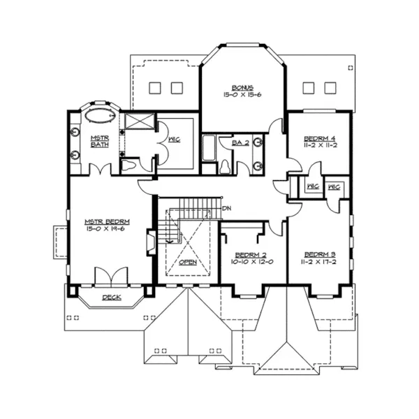 Lowcountry House Plan Second Floor - Freestone Multi-Level Home 071S-0013 - Search House Plans and More