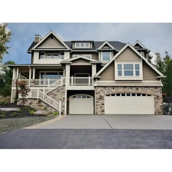 Multi-Level Craftsman Style House With Raised Porch