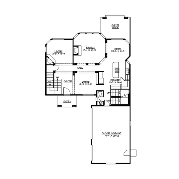 Luxury House Plan First Floor - Ottawa Craftsman Home 071S-0015 - Shop House Plans and More