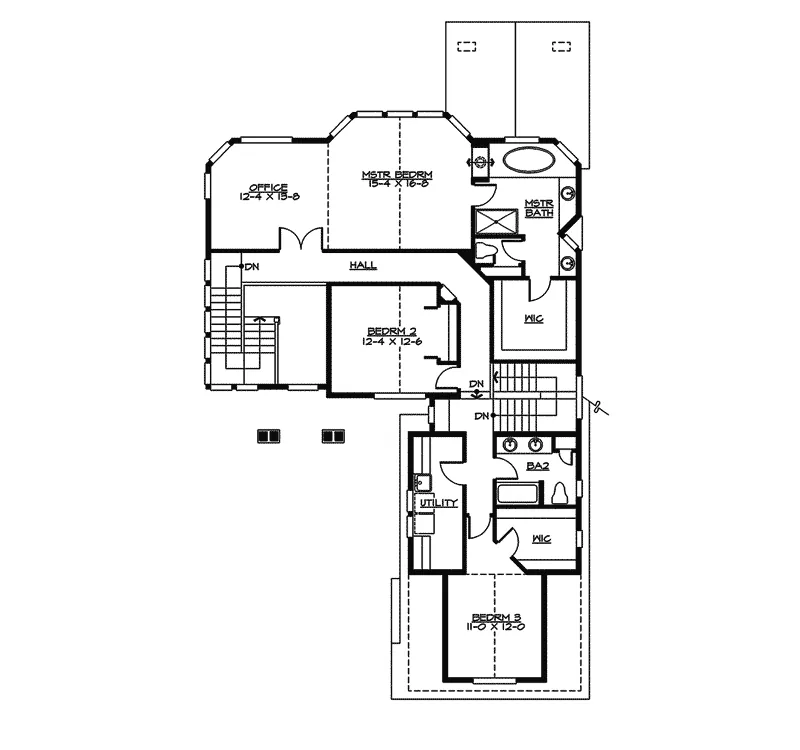 Traditional House Plan Second Floor - Ottawa Craftsman Home 071S-0015 - Shop House Plans and More
