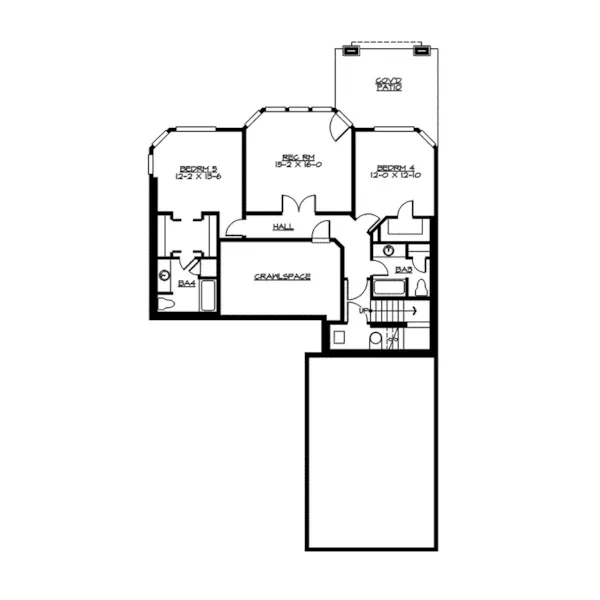 Luxury House Plan Lower Level Floor - Ottawa Craftsman Home 071S-0015 - Shop House Plans and More